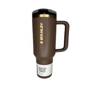 Stanley 40oz Quencher H2.0 ProTour Tumbler Espresso Gold Stainless Steel Brown